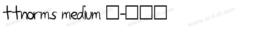 ttnorms medium 中字体转换